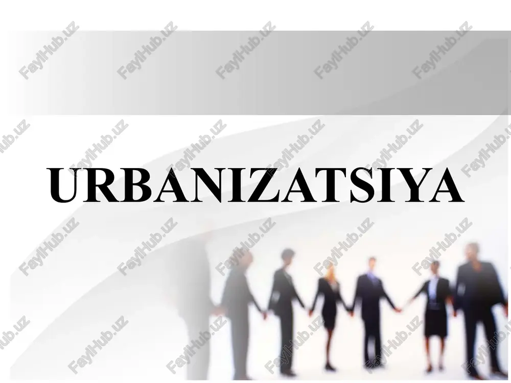 urbanizatsiya — PPTX