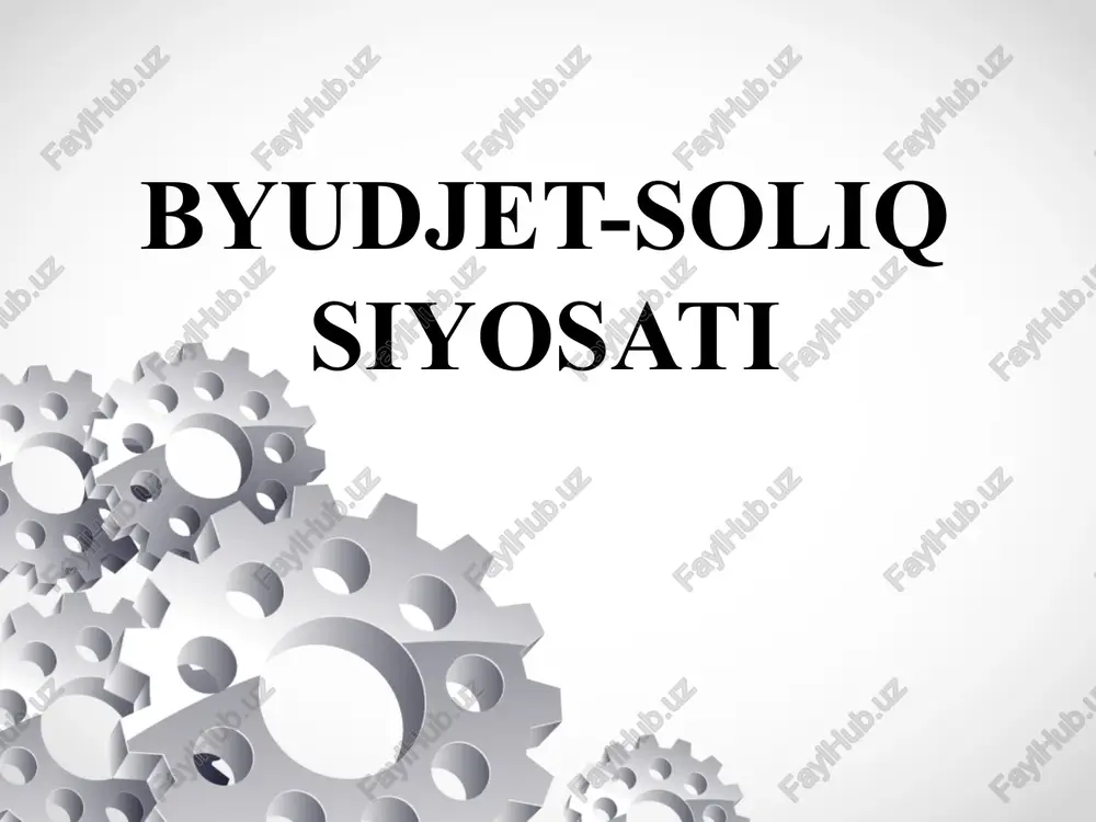 byudjet-soliq siyosati — PPTX