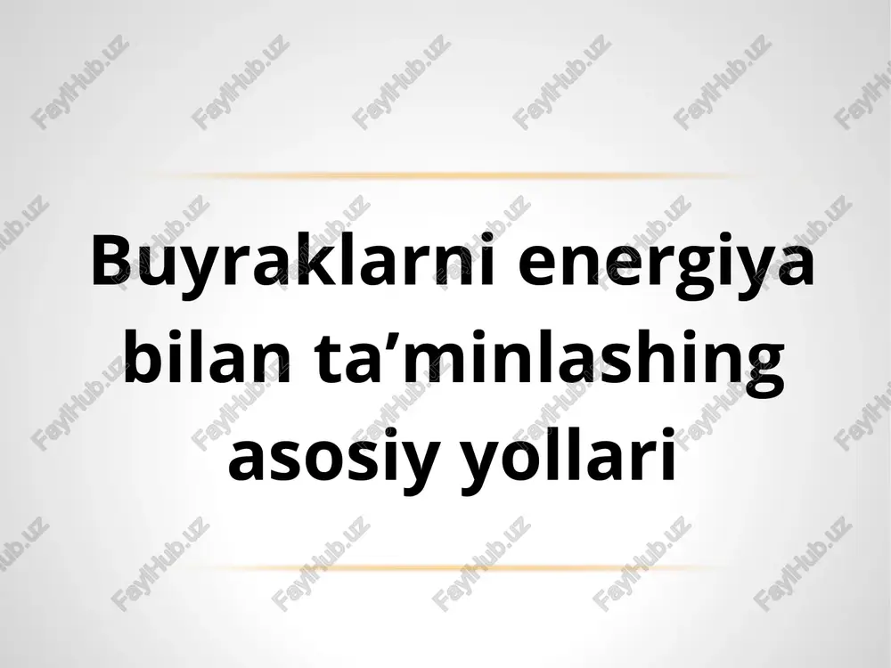 buyraklarni energiya — PDF
