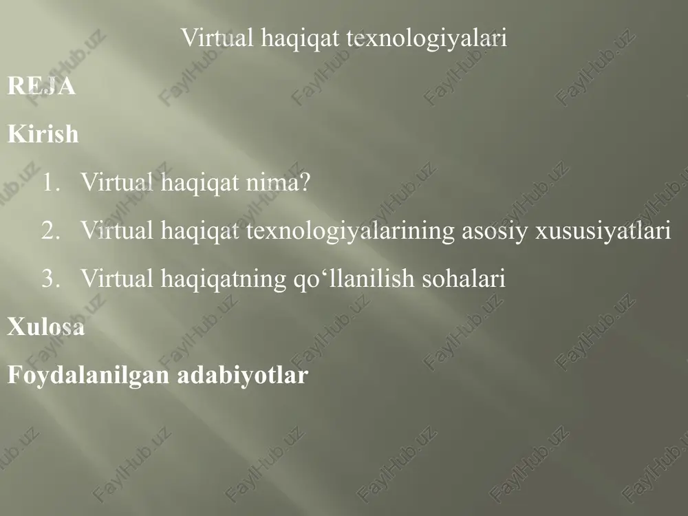 virtualhaqiqattexnologiyalari — PPTX