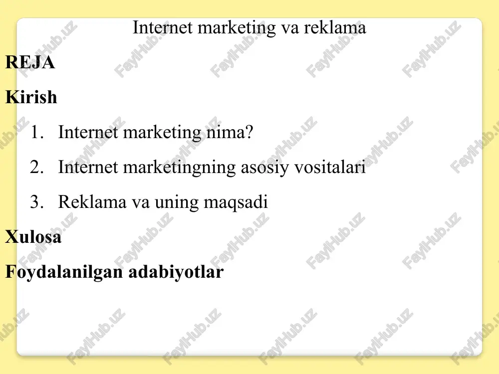 internet marketing va reklama — PPTX