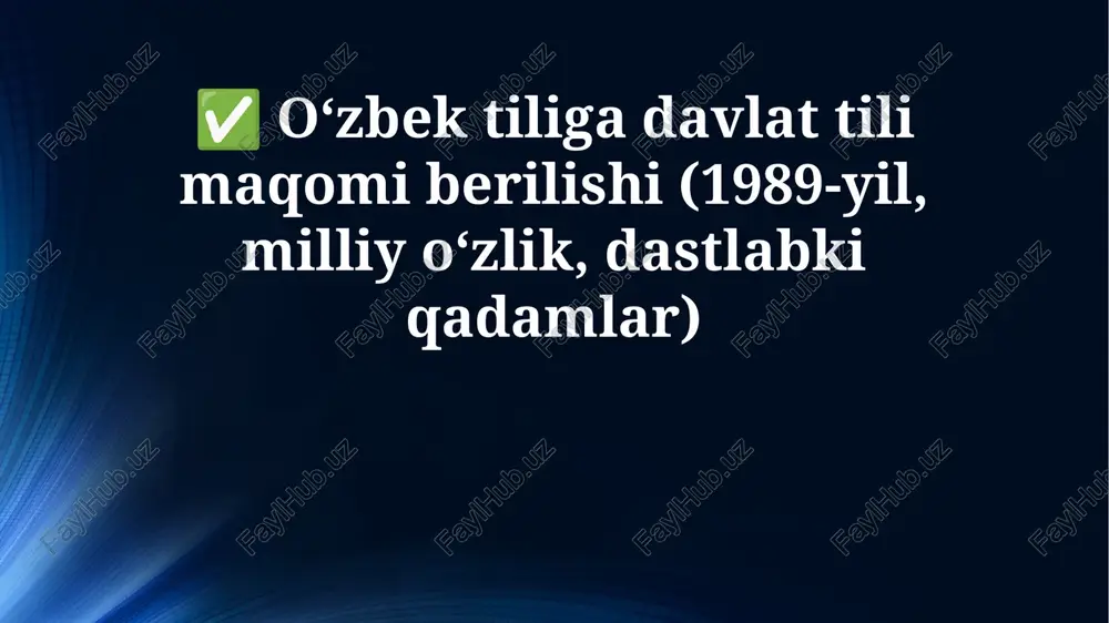 davlat tili maqomi — PPTX