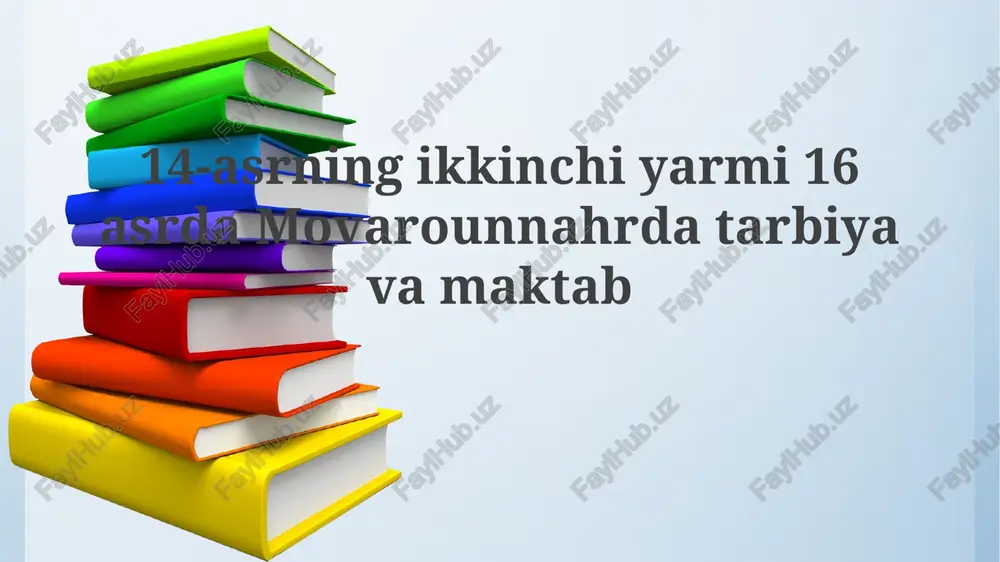 ta'lim va maktablar — PPTX