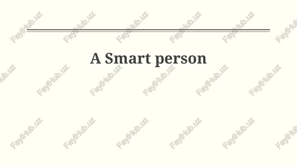 a smart person — PPTX