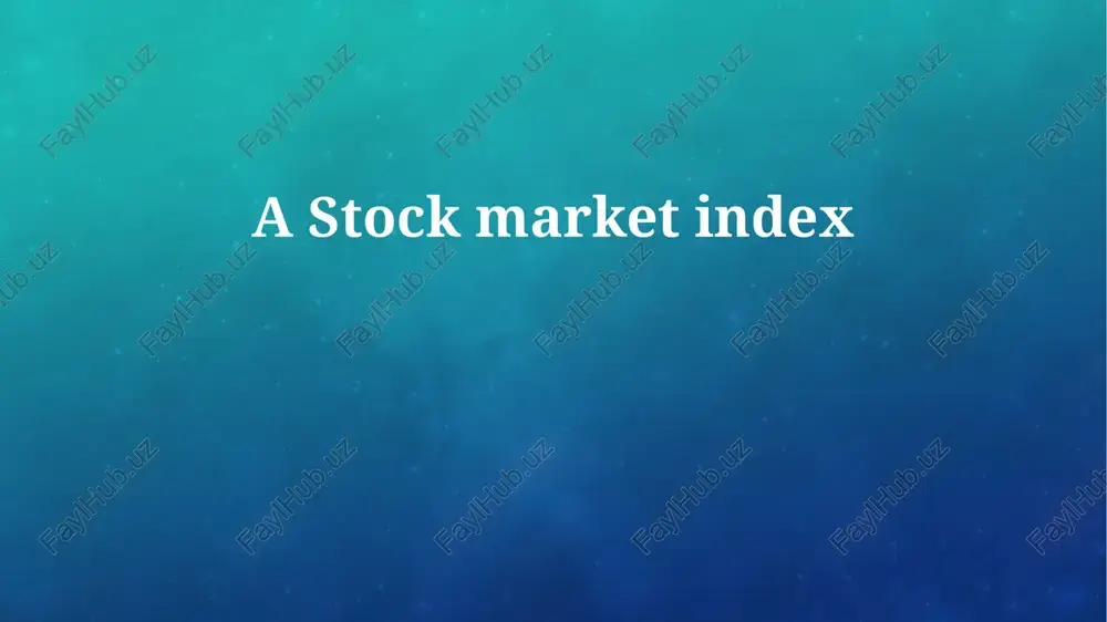 stock market index — PPTX