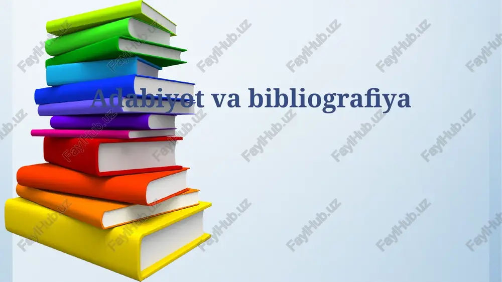adabiyot va bibliografiya — PPTX