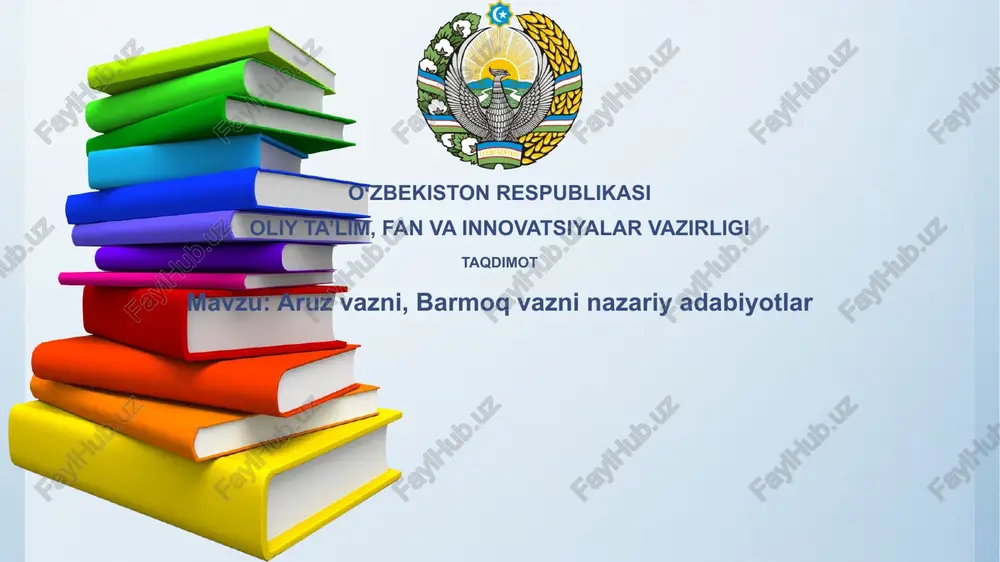 aruz va boʻgʻin vazni — PPTX