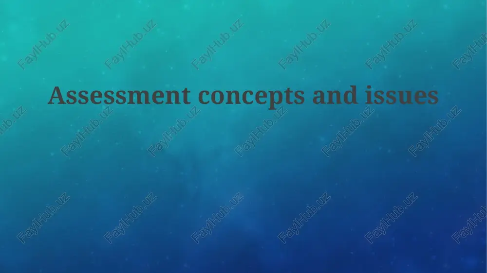 fundamentals of assessment — PPTX