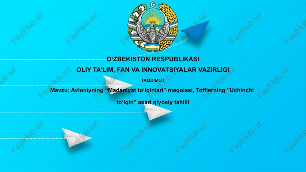 madaniyat to'lqinlarining taqqosiy tahlili — PPTX