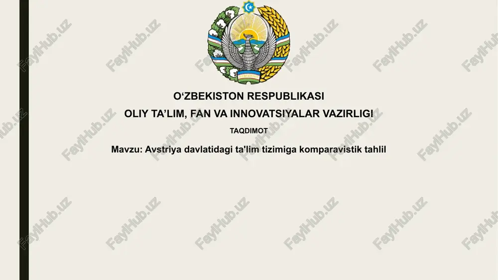 avstriya ta'lim tizimi — PPTX