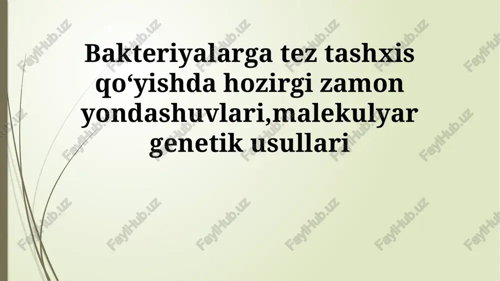 bakterial diagnostika — PPTX