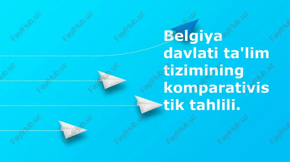 belgiya ta'lim tizimi — PPTX