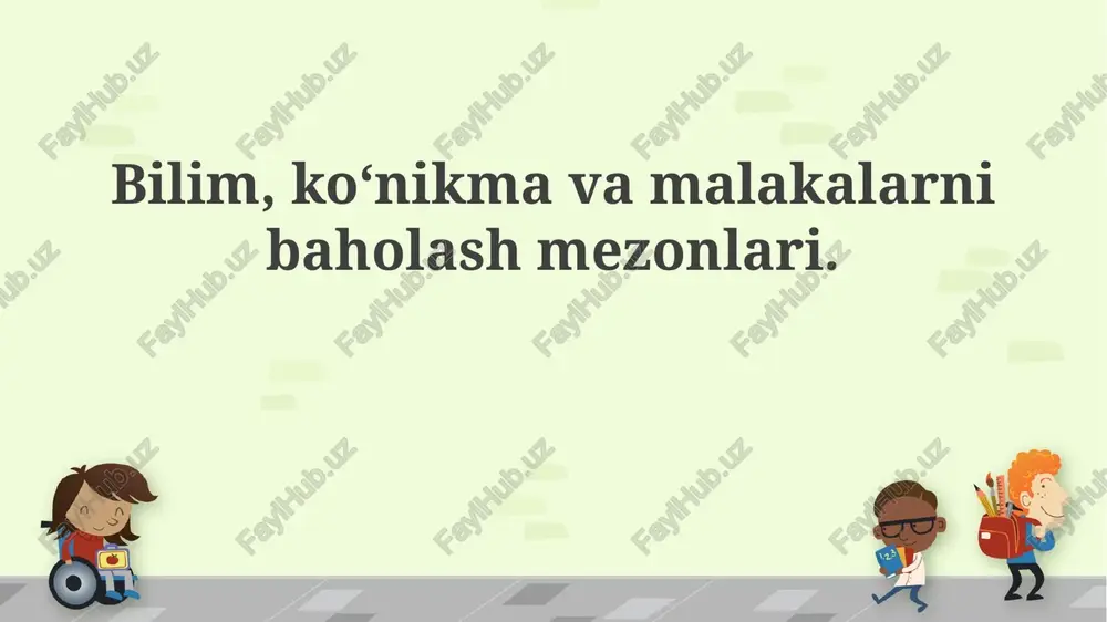 baholash mezonlari — PPTX