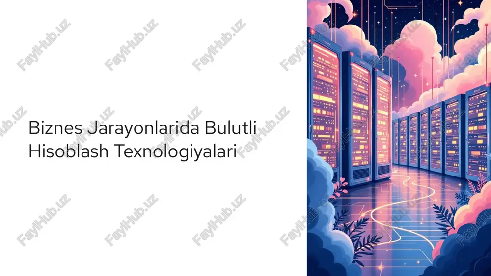 bulutli hisoblash texnologiyalari — PPTX