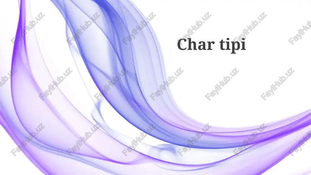 char tipi — PPTX