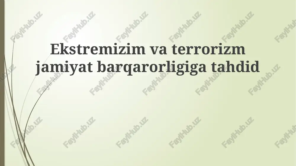 ekstremizm va terrorizm — PPTX