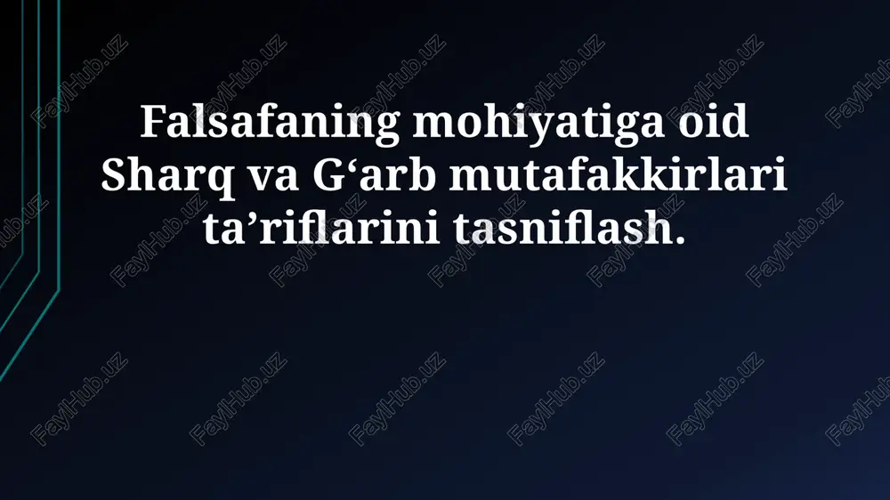 falsafaning mohiyati — PPTX