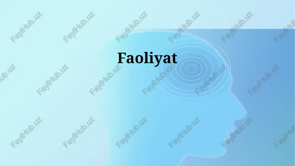 faoliyat — PPTX