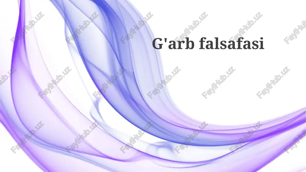 g'arbfalsafasi — PPTX