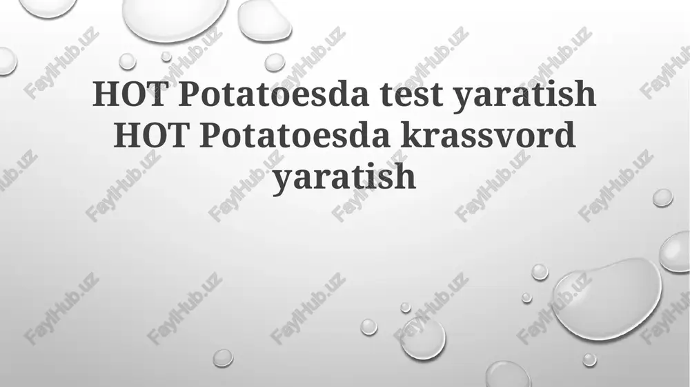 hot potatoes — PPTX