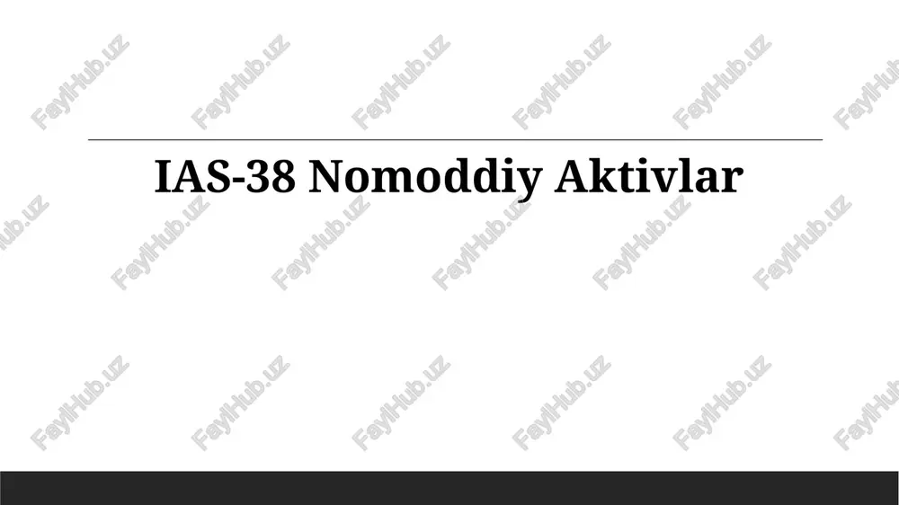 ias-38 nomoddiy aktivlar — PPTX