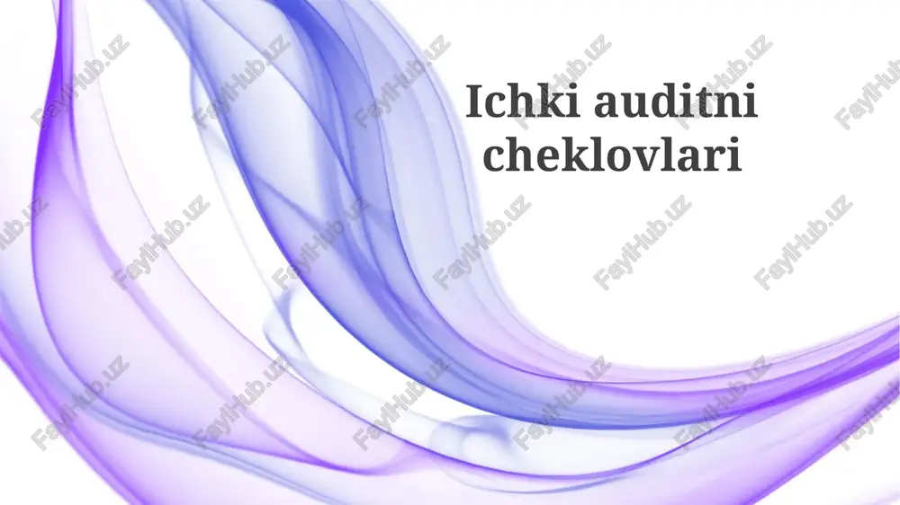 ichki auditnich eklovlari — PPTX