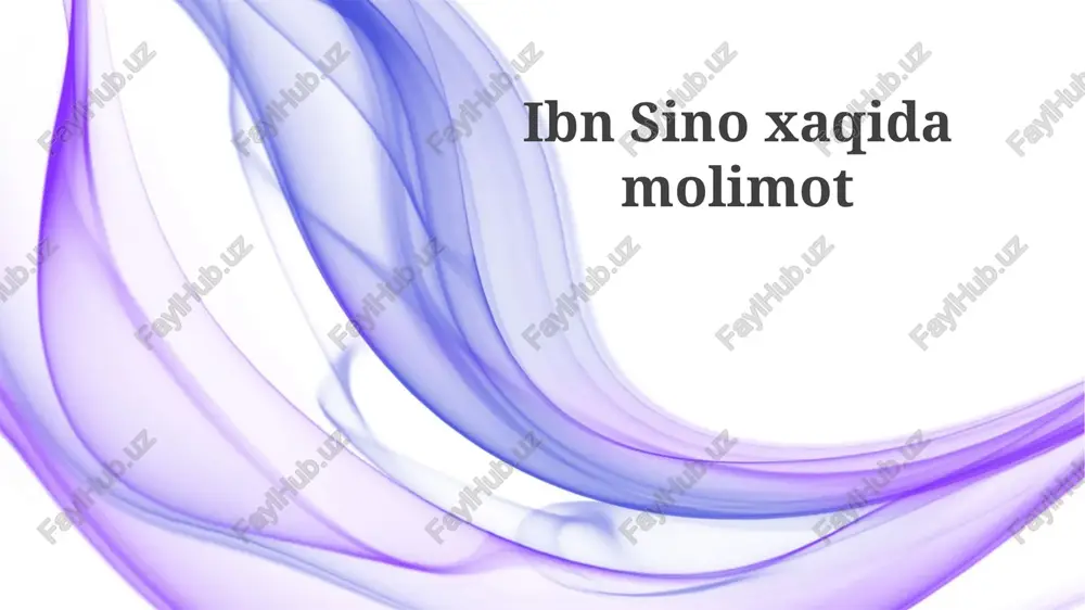 ibn sinoxaqidamolimot — PPTX
