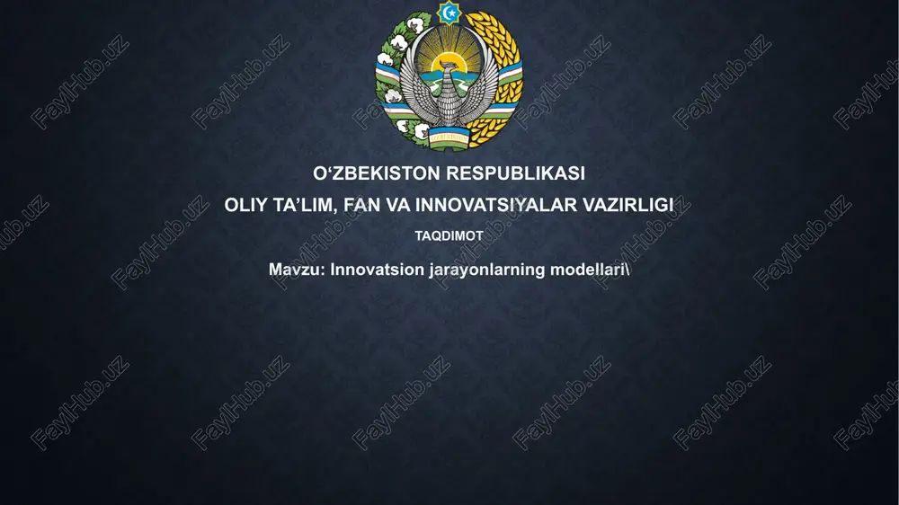 innovatsiya jarayonlari modellari — PPTX