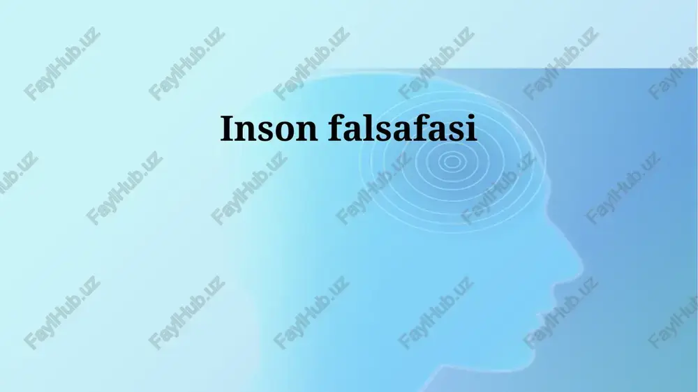 inson falsafasi — PPTX
