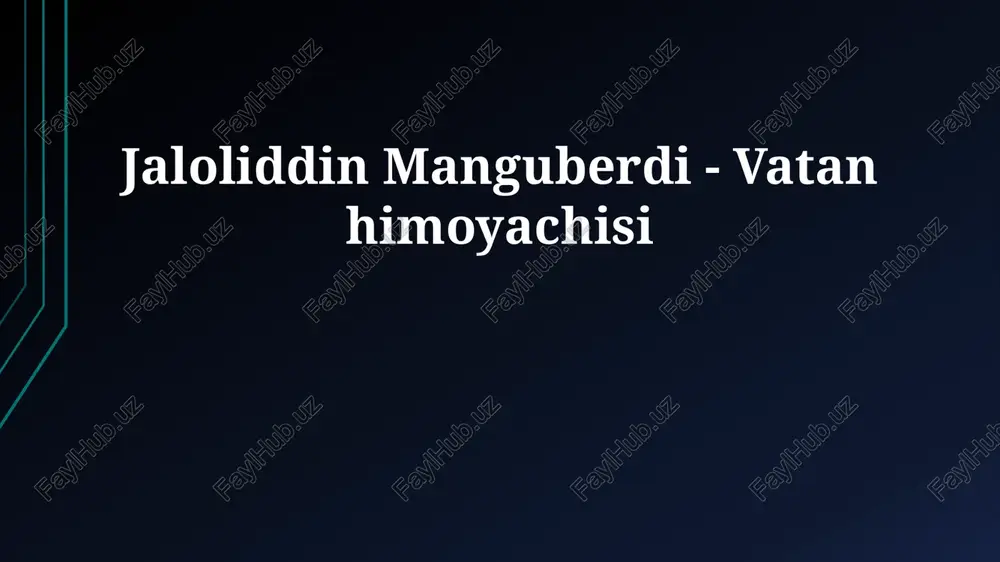 jaloliddin manguberdi - vatan himoyachisi — PPTX