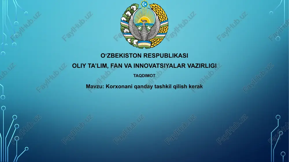 biznesni qanday tashkil qilish kerak — PPTX