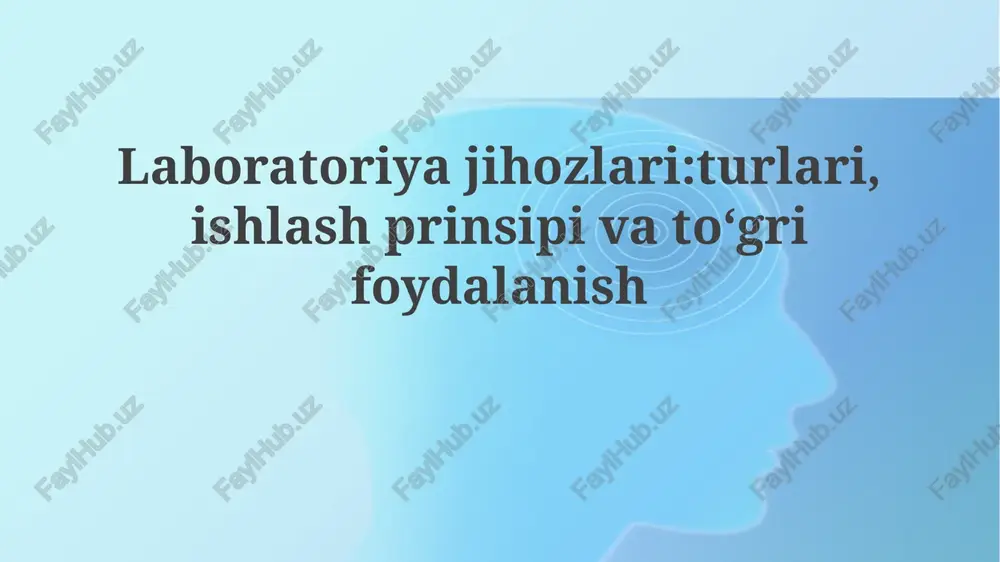 laboratoriya uskunalari — PPTX