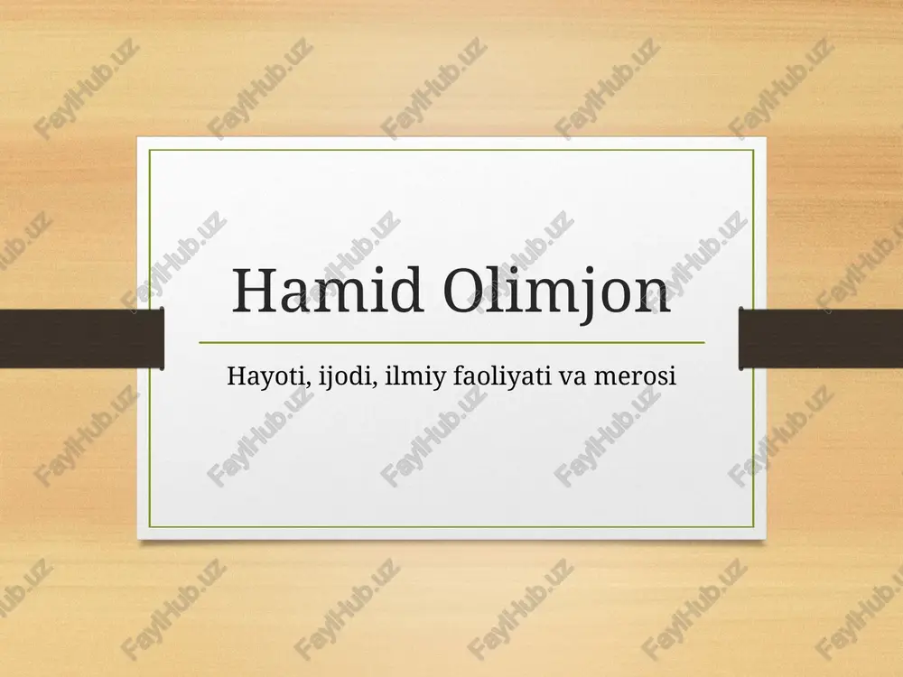 hamid olimjon — PPTX