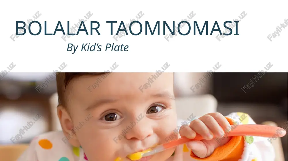 bolalar taomnomasi — PPTX