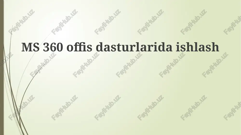 microsoft 365 office ilovalarida ishlash — PPTX