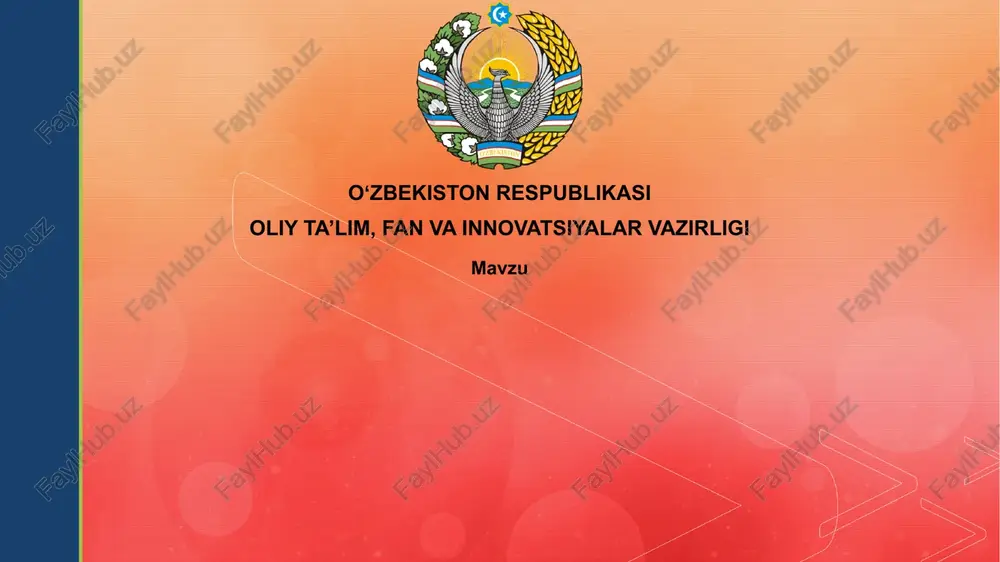 oʻzbekiston mustaqil respublikasi — PPTX