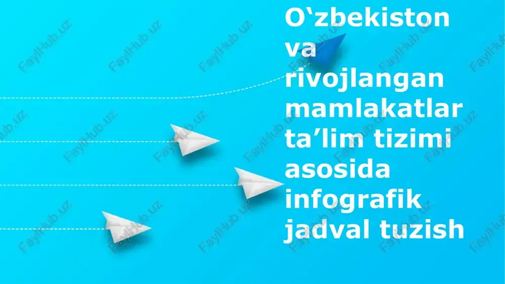 o'zbekiston va rivojlangan davlatlar taʼlim tizimlari: qiyosiy tahlil — PPTX