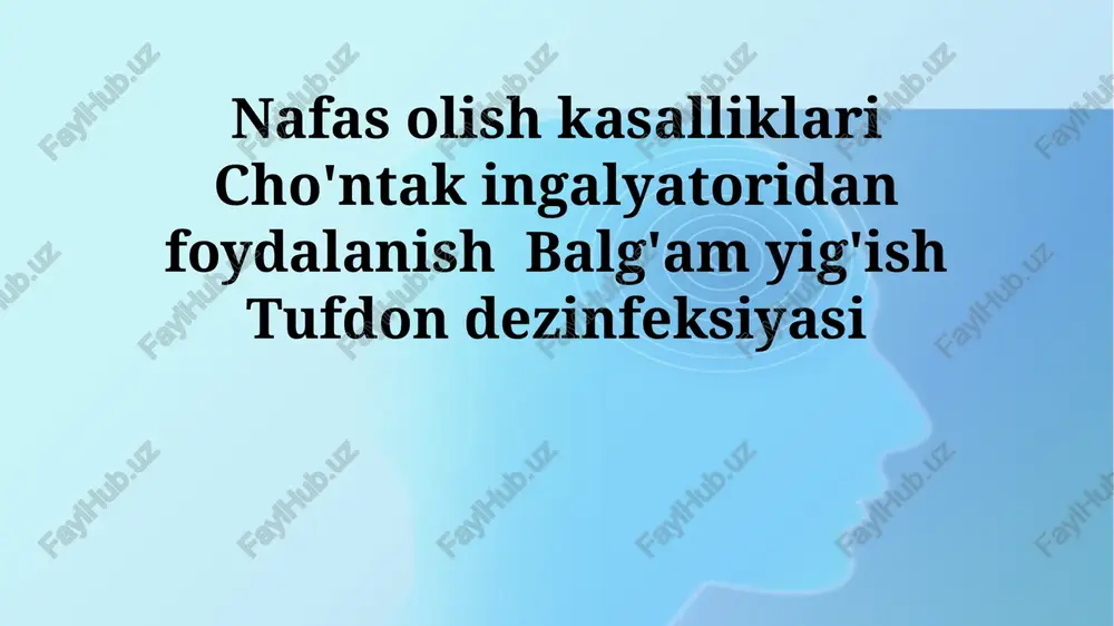 nafas olish kasalliklari cho'ntak ingalyatori — PPTX