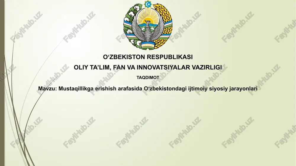 mustaqillikga erishish jarayonlari — PPTX