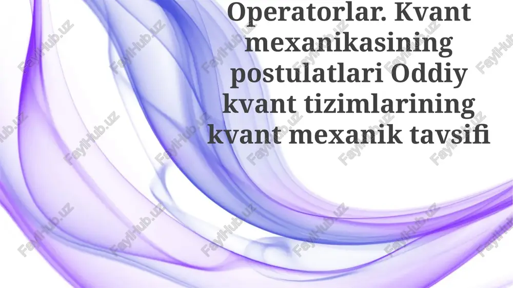 operatorlar — PPTX