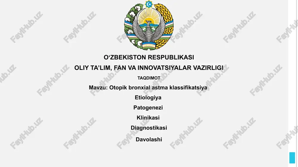 otopik bronxial astma — PPTX