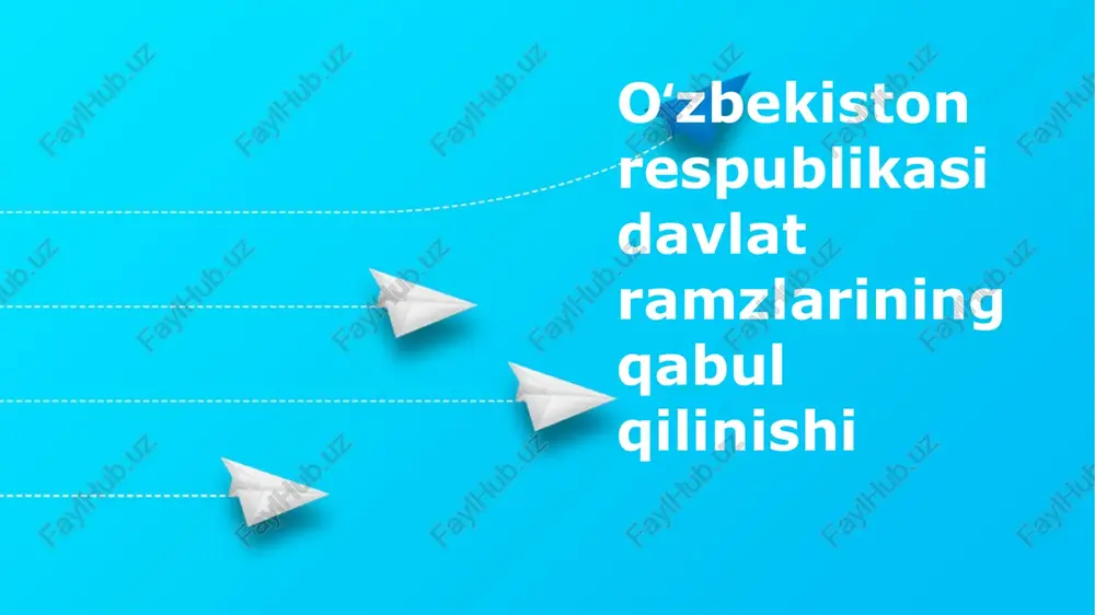o'zbekiston respublikasi davlat ramzlari: tarix, ma'no va ahamiyat — PPTX