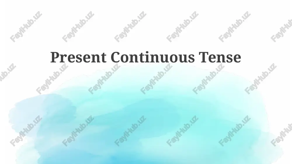 present continuous tense — PPTX