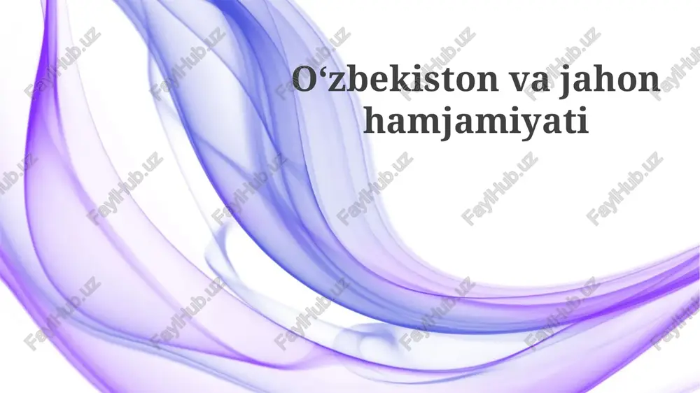 o'zbekistonning tashqi siyosati — PPTX
