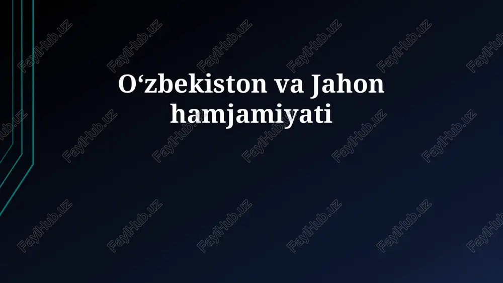o'zbekiston tashqi siyosati — PPTX
