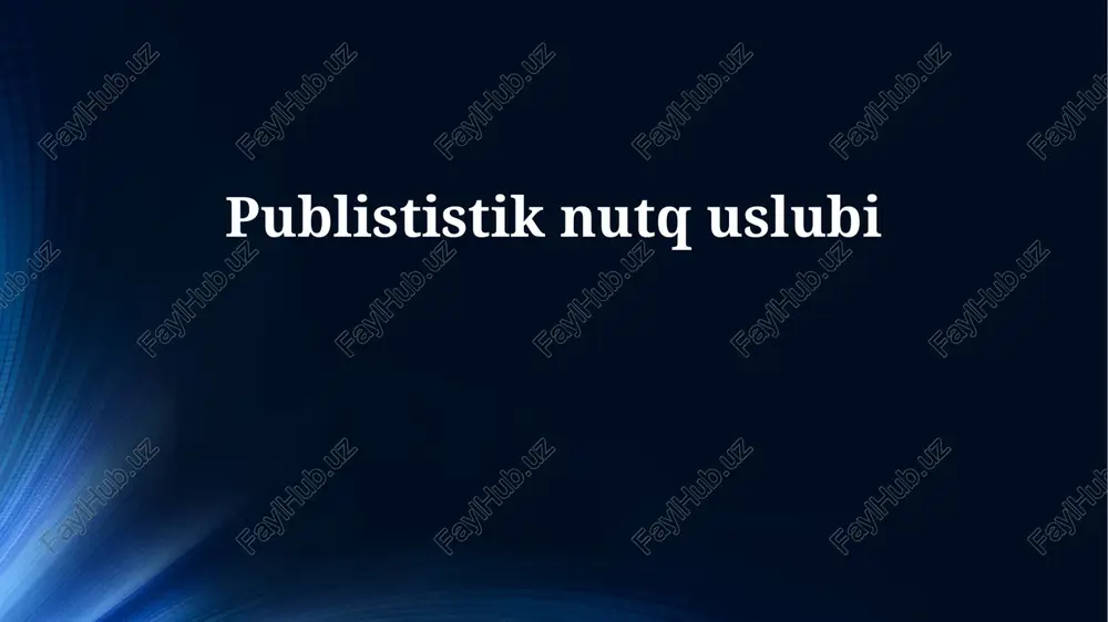 jurnalistik nutq — PPTX