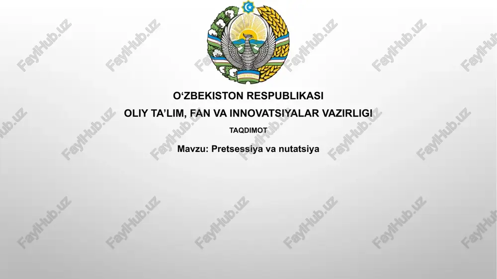 pretsessiya va nutatsiya — PPTX