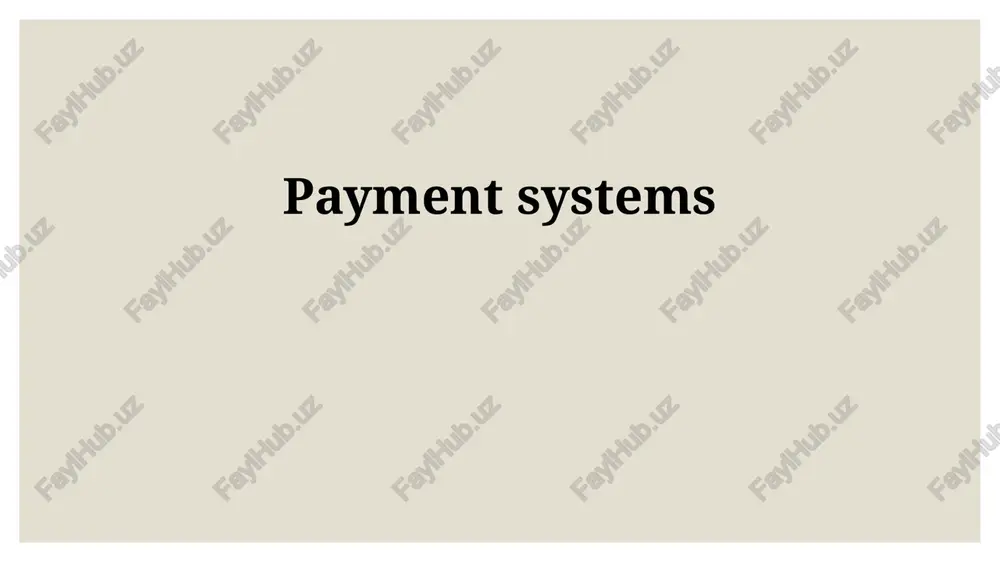 payment systems — PPTX
