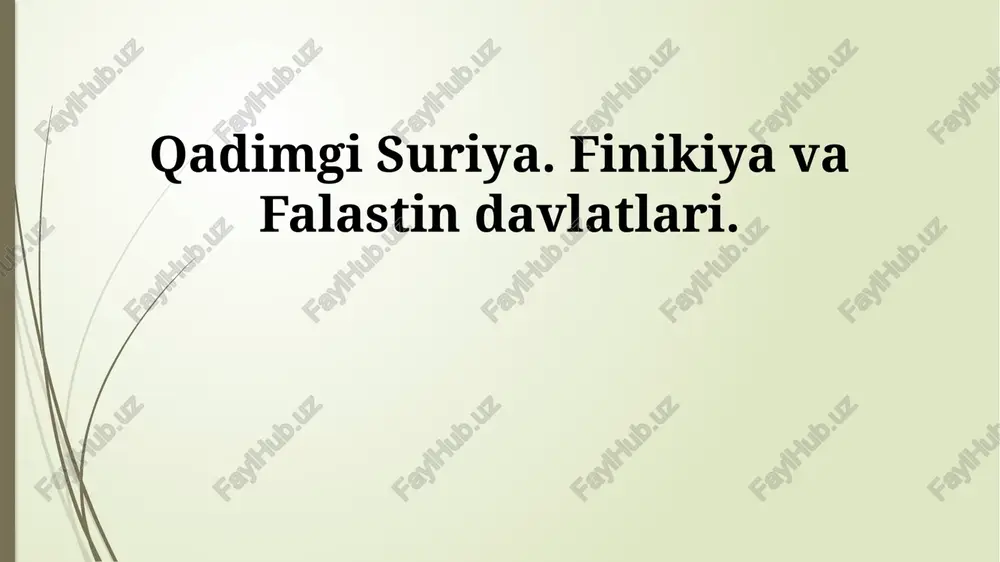 qadimgi suriya — PPTX