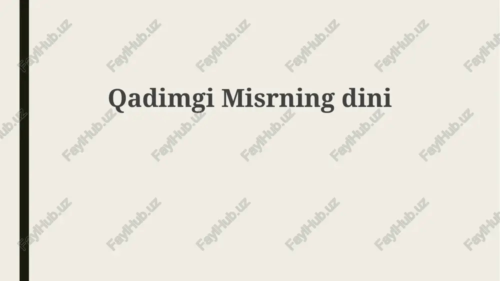 qadimgi misr diniy hayoti — PPTX